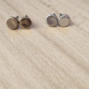 Elegant Silver and Gold Stud Earrings